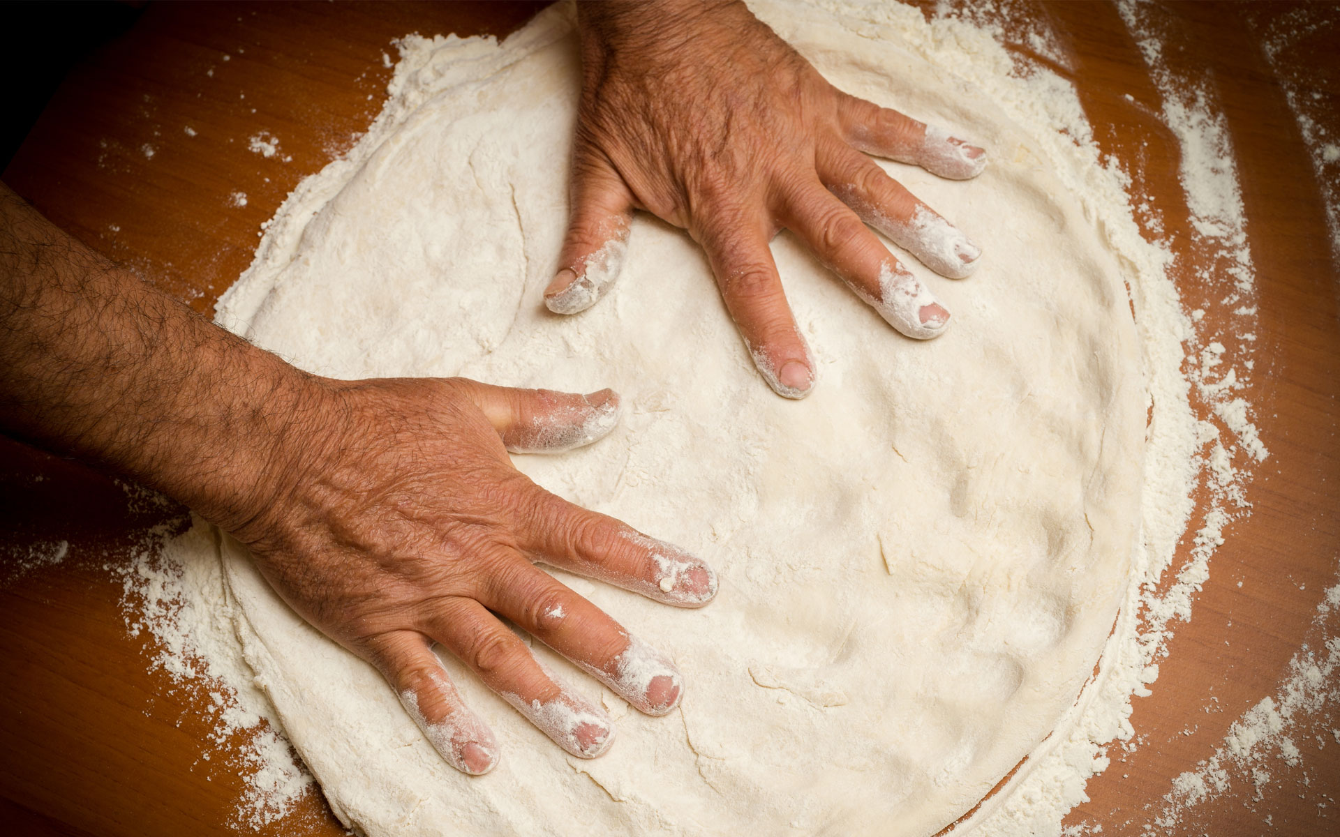 making pizza